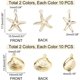 thumbnail image 5 of 4 estilos de dijes de concha de estrella de mar, 40 colgantes metálicos de vieira, cuentas colgantes de concha marina, 5 of 6