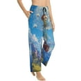 thumbnail image 6 of Salouo Dandelion Hot Air Balloon Print Women's Pajama Pants Casual Loose Sweatpants PJs Flowy Pants Drawstring Palazzo for Women Wide Leg Pants Lounge Pajama -, 6 of 8