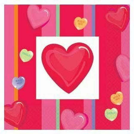 Valentine's Day Beverage Napkins - Valentines Day Party - Valentines Hearts Napkins