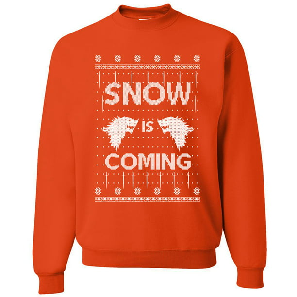 Wild Bobby - Snow Is Coming White | Unisex Ugly Christmas Sweater ...