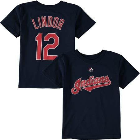Francisco Lindor Cleveland Indians Majestic Preschool Player Name & Number T-Shirt -