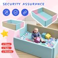 thumbnail image 2 of iYofe Soft Foam Ball Pit for Toddlers Crawling 59 x 43 inch Indoor Toy Kids Ball Pool Playpen, Foldable & Portable Easy Clean Babies Soft Ball Pool, 2 of 6