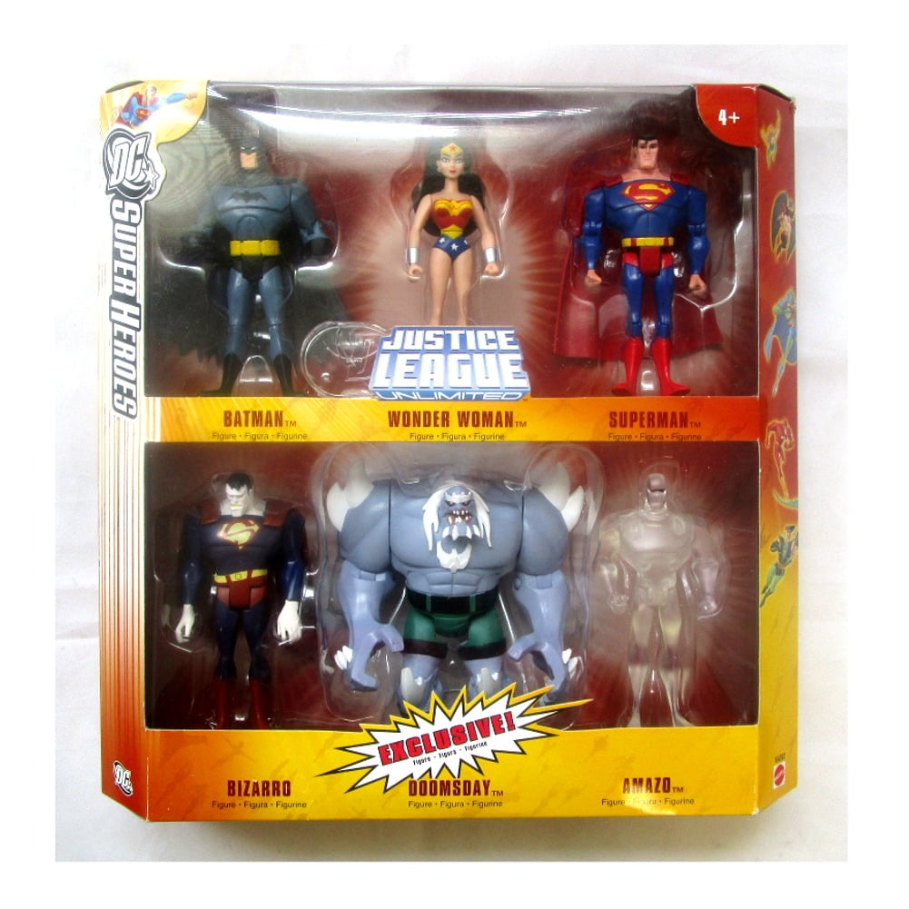 Justice League Unlimited Animated Series Exclusive Action Figure 6Pack