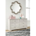 thumbnail image 2 of Signature Design by Ashley Casual Paxberry 6 Drawer Dresser, Whitewash, 2 of 6