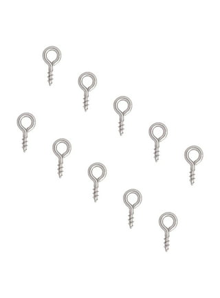 UNICRAFTALE 60pcs 8mm Stainless Steel Cup Pearl Peg Bails Pin Pendants  Small Screw Eye Pins Clasps Hooks 0.7mm Pin Eye Screws for Half Drilled  Beads Jewelry Earring Making, Stainless Steel Color 8mm