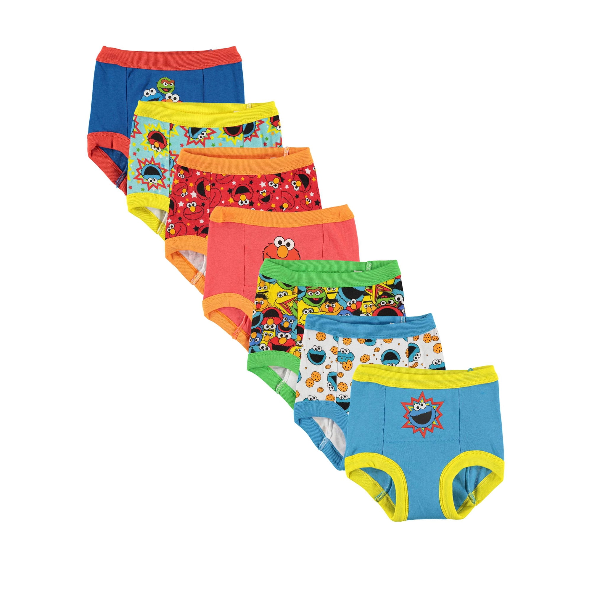 Sesame Street Toddler Boy Training Underwear, 7-Pack, Sizes 18M-4T