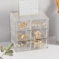 thumbnail image 6 of Lilixerw Small Desk Organizer With Drawer,Office Desktop Clear Storage Box,Pen/Pencil/Mobile Phone/Stationery Holder Storage Box,Makeup Organizer for Office Home, 6 of 6