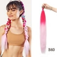 thumbnail image 2 of Peluca Cola de Caballo Coloreada Trenza de Boxeo Cuerda Elástica para Niños Bandas de Goma Peluca de Trenza de Boxeo Cola de Caballo Extensión de Cabello Pieza de Extensión, 2 of 3