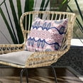 thumbnail image 3 of Amrita Sen Designs  26 x 26 in. Sephalina Paisley Leaves Broadcloth Indoor & Outdoor Zippered Pillow - White, Red & Blue, 3 of 5