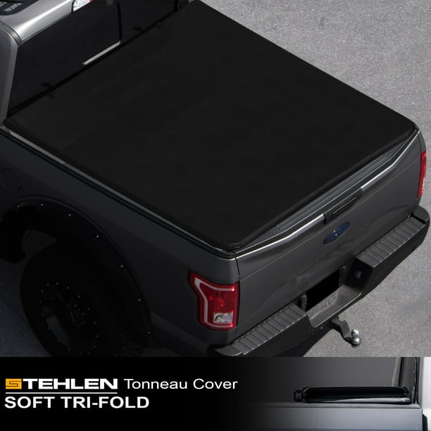 Stehlen 714937189409 Soft Tri Fold Style Truck Tonneau Cover For 2015 2018 Ford F150 Regular Standard Super Extended Cab 8 Feet 96 Long Bed Walmart Com Walmart Com