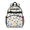 White Colorful Tiny Dinosaurs Pattern, variant on White Floral Dinosaurs Pattern Cute School Backpack Bag for School with Padded Back and Adjustable Shoulder Straps 15.25"x11.5"x5.25"