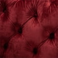 thumbnail image 2 of Bowery Hill Modern Tufted Velvet Ottoman in Burgundy and Gold, 2 of 8
