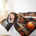 thumbnail image 5 of Manfei Witch Hat Child Full Size Comforter Sets, Happy Halloween Bedding Comforter Set, Vintage Western Festival Reversible Bedding Sets, Ultra Soft Home Decor, 3-Piece, 5 of 9