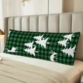 thumbnail image 6 of Body Pillow Cover, Christmas tree green plaid Body Pillow PillowCase with Zipper, Soft and Skin-Friendly Long Pillow Case for Hair and Skin(20"x54" ), 6 of 7