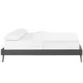 thumbnail image 3 of Platform Bed Frame, Queen, Gray, Fabric, Hotel Bedroom, Modern Contemporary, HB38039, 3 of 5