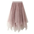 thumbnail image 1 of Vedolay Midi Skirt Women Summer Boho Elastic High Waist Pleated A Line Tiered Maxi Skirt,Pink One Size, 1 of 2
