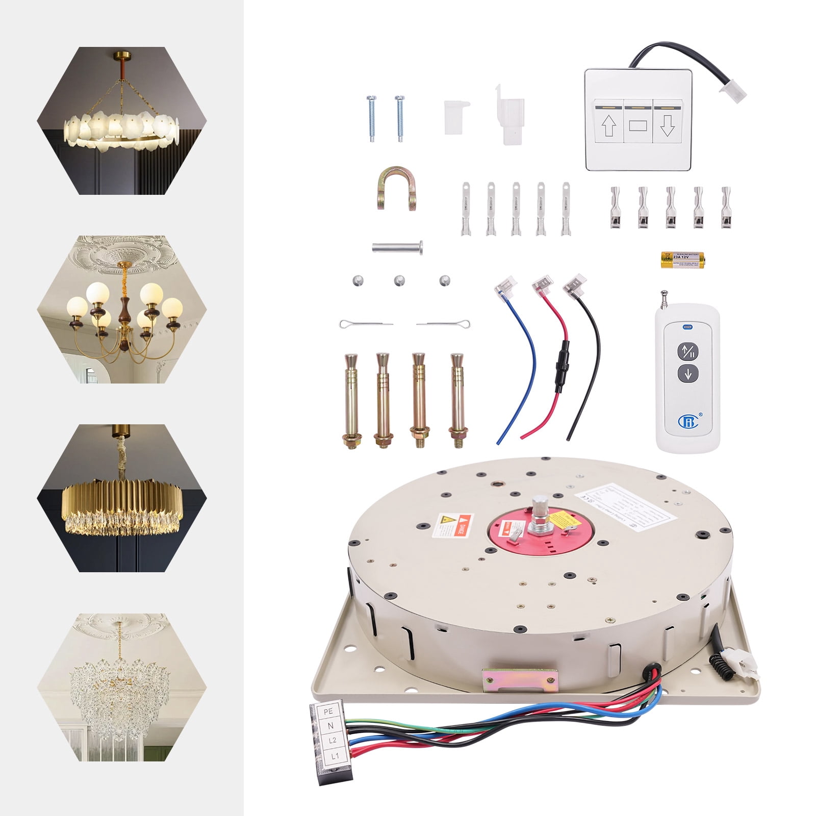 Electric Motor Villas Pendant Lamps Lifter, Chandelier Lifter, Chandelier Hoist Lifter System