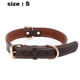 thumbnail image 2 of Collar de cuero para perro, cuero genuino, herrajes de aleación, doble anilla en D, 3 ideal para perros medianos, 2 of 5