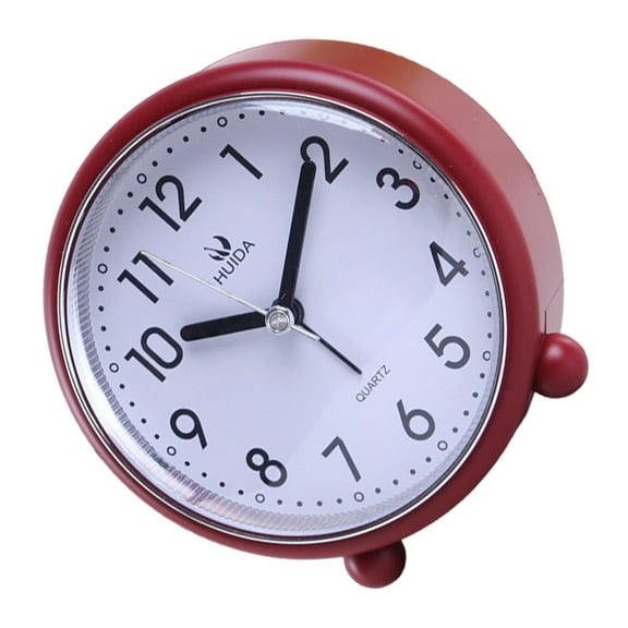 Silents Analogs Alarm Clock 4inch NonTicking with Night Lights Powereds Old Fashioneds for Bedroom Bedsides Desk Use