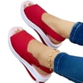 thumbnail image 1 of Ladies Platform Sandal Peep Toe Wedge Sandals Women Lightweight Summer Shoes New, 1 of 5