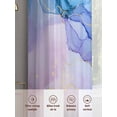thumbnail image 6 of Purple Blue Marble Sheer Curtains 63 Inch Length 2 Panels Set for Living Room/Bedroom, Ink Painting Abstract Art Modern Semi Curtain Sheers Drapes Rod Pocket Curtains Window Treatment Set 52''x63''x2, 6 of 7