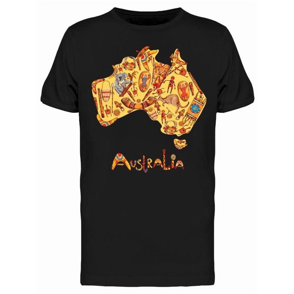 Australian Symbols And Text Tee Men's -Image by Shutterstock