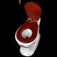 thumbnail image 4 of Vintage Victorian Style Bathroom Porcelain Toilet Doll House Miniature White Gold, 4 of 5