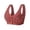 Coffee, variant on Women's Casual Solid Vest Type Middle Elderly Bra Comfortable Daily Wear Soft Padded Seamless Wirefree Support, E, Pink