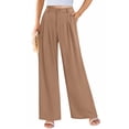 thumbnail image 2 of Pantalones PRETTYGARDEN Palazzo Mujer Tiro Alto Pierna Ancha Caqui XL, 2 of 9