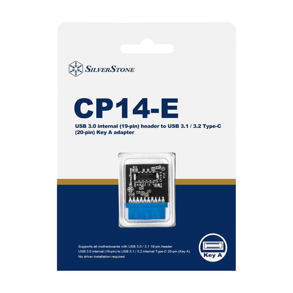 Adaptador SilverStone CP14-E USB 3.0 a USB 3.1 Tipo-C