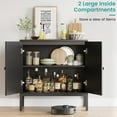thumbnail image 6 of 2024 New Rattan Storage Cabinet, Sideboard Buffet Cabinet, Accent Cabinet with 2 Rattan Doors, Wood Accent Furniture with Adjustable Shelves for Living Room, Entryway, 6 of 9