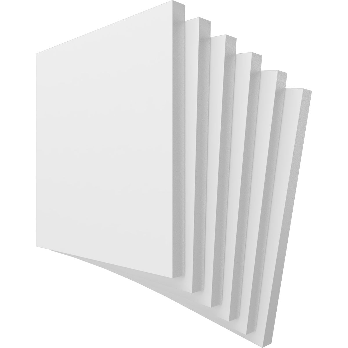 Ekena Millwork 11 3/4"W x 11 3/4"H x 3/4"T PVC Hobby Boards, Unfinished (6-Pack)