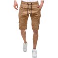 thumbnail image 1 of Mens Sport Pure Color Bandage Casual Loose Sweatpants Drawstring Shorts Pant, 1 of 9