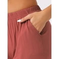 thumbnail image 4 of DARING DIVA Women's Modal Lounge Shorts Soft Comfy Bottoms with Pockets M Red, 4 of 6