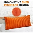 thumbnail image 5 of Faux Fur Long Body Pillow  - Reversible Ultra Soft Decorative Lumbar Throw Pillow for Bed, Couch, Sofa, Accent Home Decor, Rust Orange (18" x 40"), 5 of 10