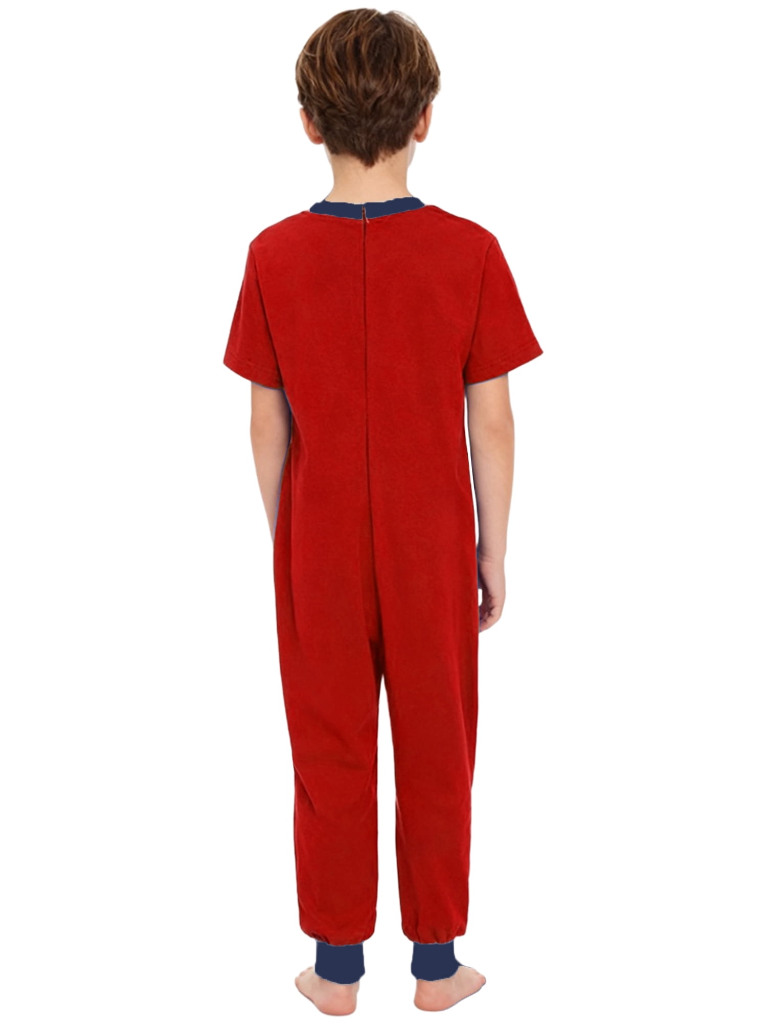 vastwit Adaptive Jumpsuit for Kids Autism Sensory Special Needs Anti-Strip Romper One Piece Pajamas Red 14