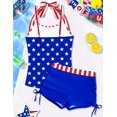 thumbnail image 4 of Conjunto de bikini TALLWH para niñas, traje de baño del 4 de julio, talla 8/7, 4 of 7