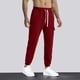 thumbnail image 5 of Pantalones largos para hombre, lisos, informales, con cintura elástica y bolsillos, deportivos, 5 of 8