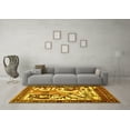 thumbnail image 3 of Ahgly Company Machine Washable Indoor Rectangle Animal Yellow Traditional Area Rugs, 2' x 3', 3 of 4