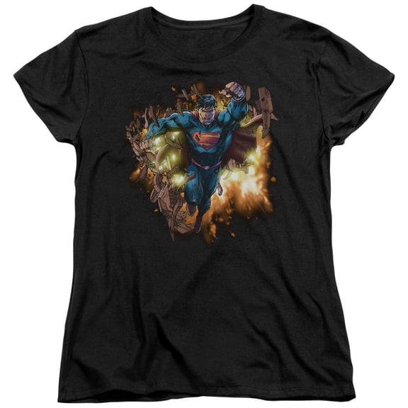 Superman - Blasting Through - Women's Short Sleeve Shirt - Medium
