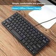 thumbnail image 2 of 2X Teclado Compacto con Cable USB - Teclado Ultrafino para PC Mini Teclado para Juegos Negro, 2 of 5
