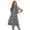 Black, variant on Women's Ruffled Ditsy Floral Surplice Mini Dress with Sheer Overlay and No Stretch Bodice 60% Polyester Fabric