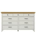 thumbnail image 3 of Better Homes & Gardens Canton 9 Drawer Dresser, Textured White and Light Honey, 3 of 8