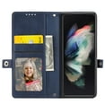thumbnail image 4 of Premium Wallet Case for Samsung Galaxy Z Fold 3 5G (2021), Allytech Flip Foldable Stand Card Slots Crossbody Case with Detachable Shoulder Strap for Samsung Z Fold3/Galaxy Z Fold 3 7.6", Blue, 4 of 10