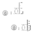 thumbnail image 3 of LeCalla 925 Sterling Silver Small Click-Top Hoop Earrings Lightweight Italian 3MM Diamond-Cut Round Classic Hoops Earring for Women 25MM, 3 of 6
