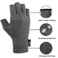thumbnail image 2 of ORUYROP Compression Arthritis Gloves, 2 Pairs Open Finger Hand Gloves for Women Men, Fingerless Design to Relieve Pain from Rheumatoid and Osteoarthritis (Grey, Large), 2 of 7