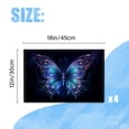 thumbnail image 2 of BaHomeck placemats Set of 4 Beautiful Glowing Blue And Purple Butterfly With Ornate Wings Cotton Linen rectangle Placemats for Kitchen Dining Table Indoor,Outdoor,18*12inch, 2 of 4