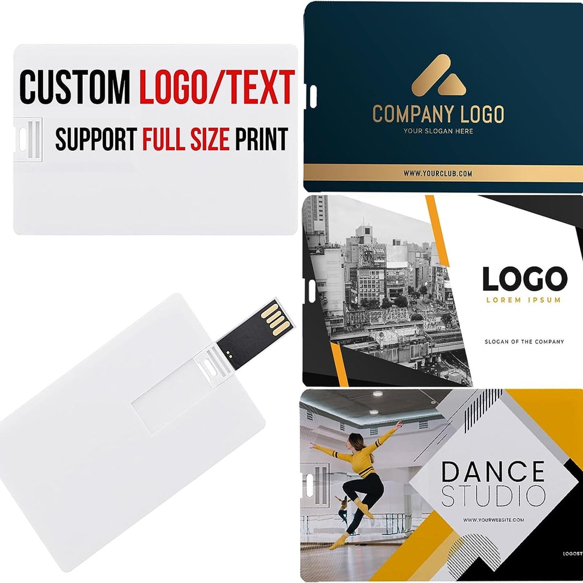 50PACK USB Flash Drives Credit Card Bank Card Shape Flash Drive Memory Stick Key Credit 2GB 2G USB Drive - Bulk Flash Drives（50 Pcs (White Card)