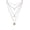 Or, variante sur Bilqis Pendentif Disque Multi-Couches Mode Personnalité Collier pour Femmes