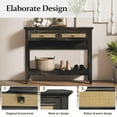 thumbnail image 4 of May in Color Rattan Console Table, Boho Entryway Table with 2 Drawers and Storage Shelf, for Living Room, Entryway, Front Hall, Hallway, Coffee, 4 of 10